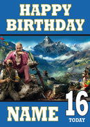 Far Cry 4 Design 1 THEME INSPIRED Kids Adult Personalised Birthday Card Birthday Card