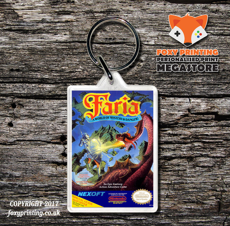 Family Feud Retro NES Game Cover Art Gaming Keyring