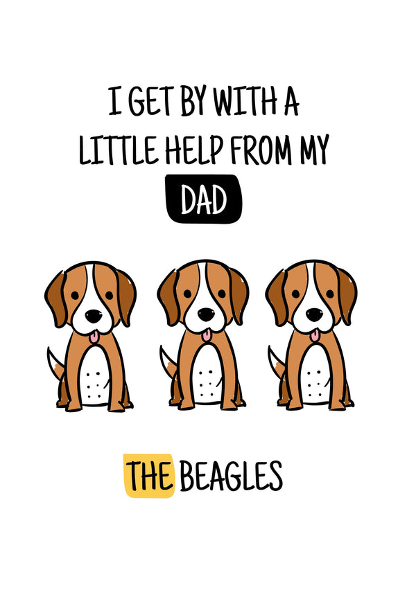 Father's Day Card 59 BEAGLES