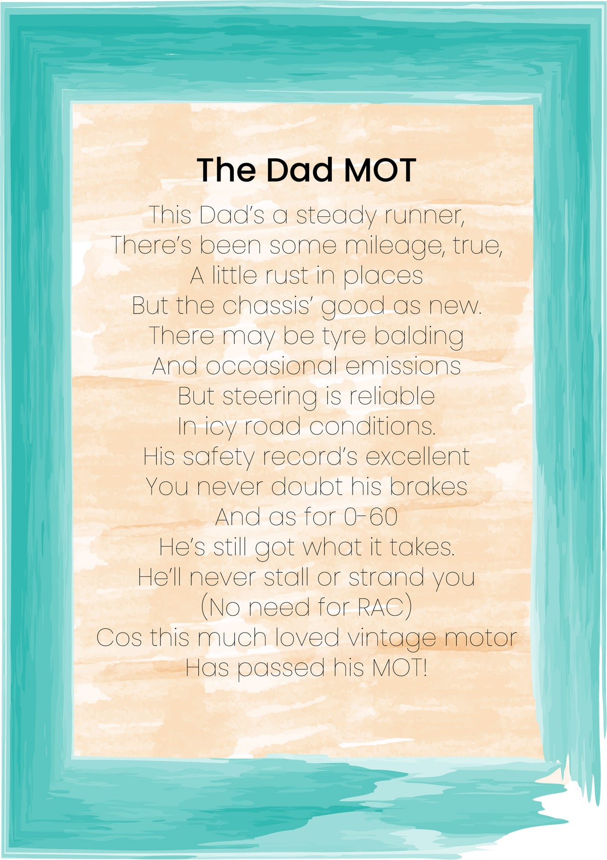 Father's Day Card 61 The Dad MOT