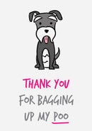 Father's Day Card 91 Thank you for bagging up my poo