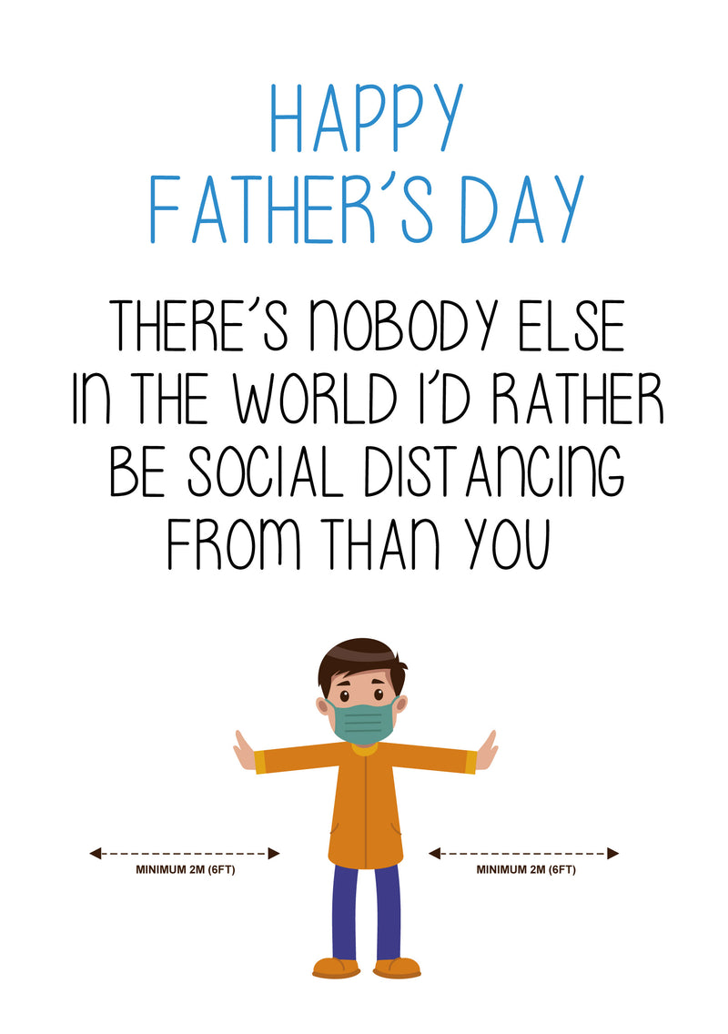 Father's Day Card 94 SOCIAL DISTANCING