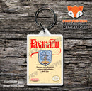 Faria Retro NES Game Cover Art Gaming Keyring