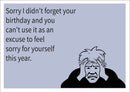 Feeling Sorry For Yourself INSPIRED Adult Personalised Birthday Card Birthday Card