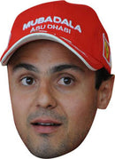 Felipe Massa FORMULA 1 Celebrity Face Mask Fancy Dress Cardboard Costume Mask