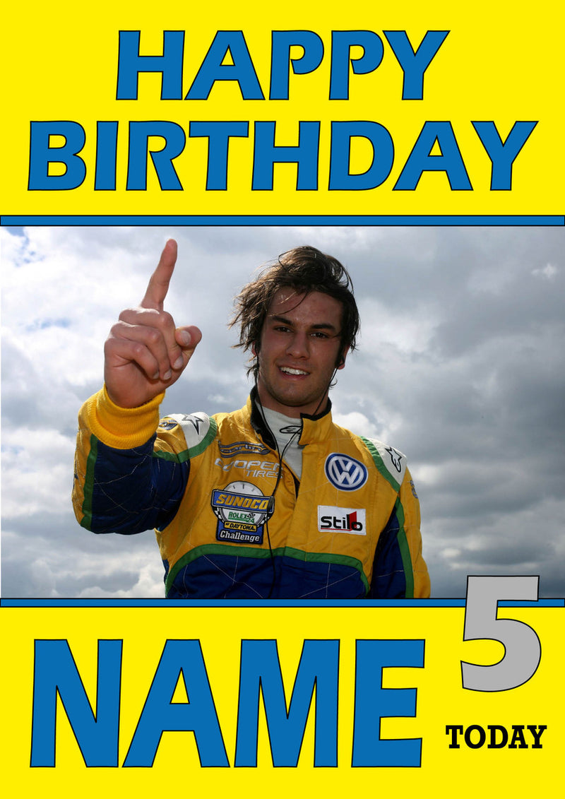 Personalised Felipe Nasr F1 THEME INSPIRED PERSONALISED Kids Adult Birthday Card 4