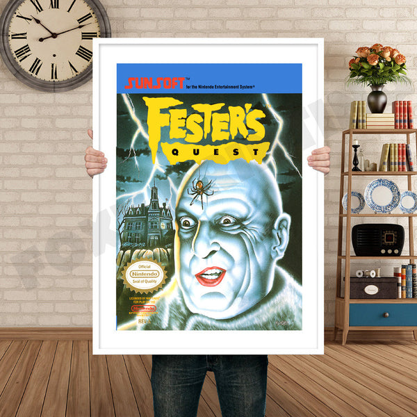 Festers Quest Retro Game Inspired Theme Nintendo NES Gaming