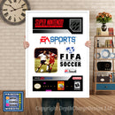 Fifa International Soccer Super Nintendo GAME INSPIRED THEME Retro Gaming Poster A4 A3 A2 Or A1