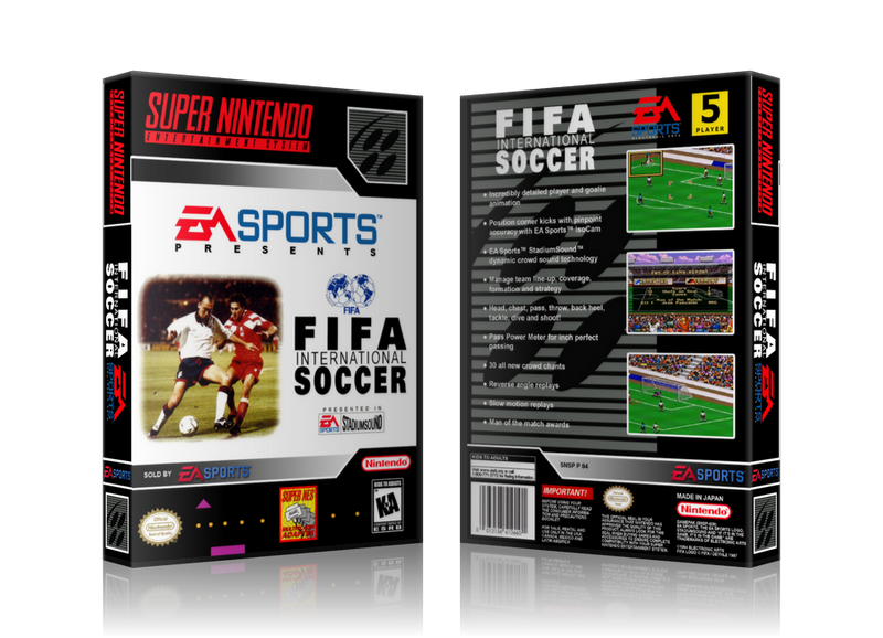 Fifa International Soccer Replacement Nintendo SNES Game Case Or Cover