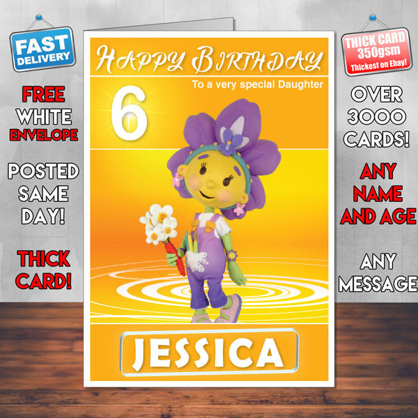 Fifi And The Flowertots 8 Style Theme Personalised Kidshows Birthday Card (SA)