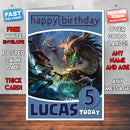 Personalised Fight Baron Inspired Style Game Kids Inspired Birthday Card (SA)