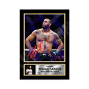 Fighting Thiago Santos Limited Edition MMA Wrestler Signed Print - MMA Wrestling