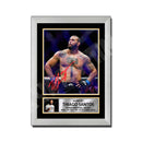 Fighting Thiago Santos Limited Edition MMA Wrestler Signed Print - MMA Wrestling