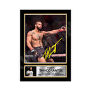 Fighting Thiago Santos 2 Limited Edition MMA Wrestler Signed Print - MMA Wrestling