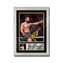 Fighting Thiago Santos 2 Limited Edition MMA Wrestler Signed Print - MMA Wrestling
