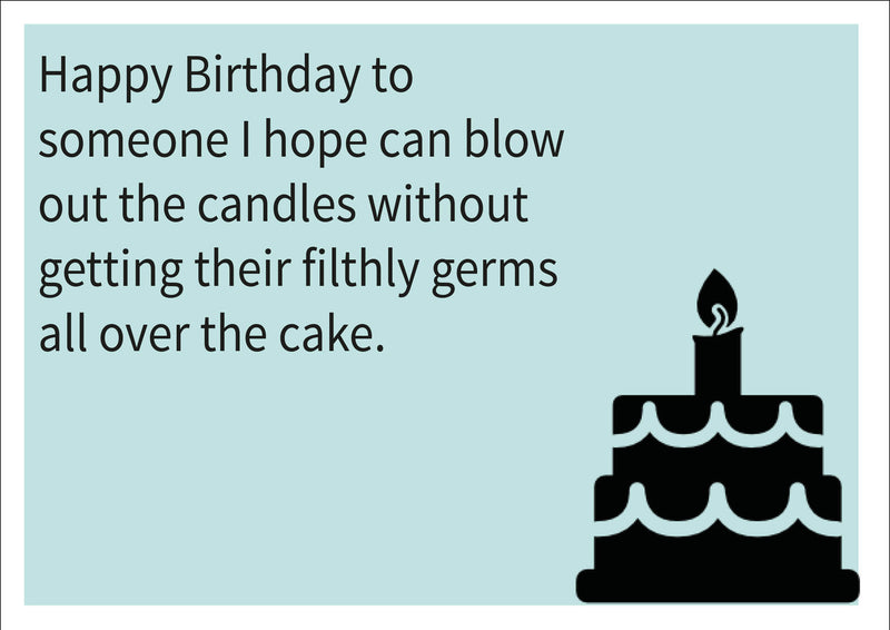 Filthy Germs INSPIRED Adult Personalised Birthday Card Birthday Card