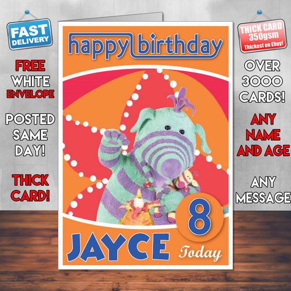 Fimbles 3 Style Theme Personalised Kidshows Birthday Card (SA)
