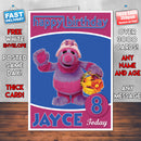 Fimbles 4 Style Theme Personalised Kidshows Birthday Card (SA)