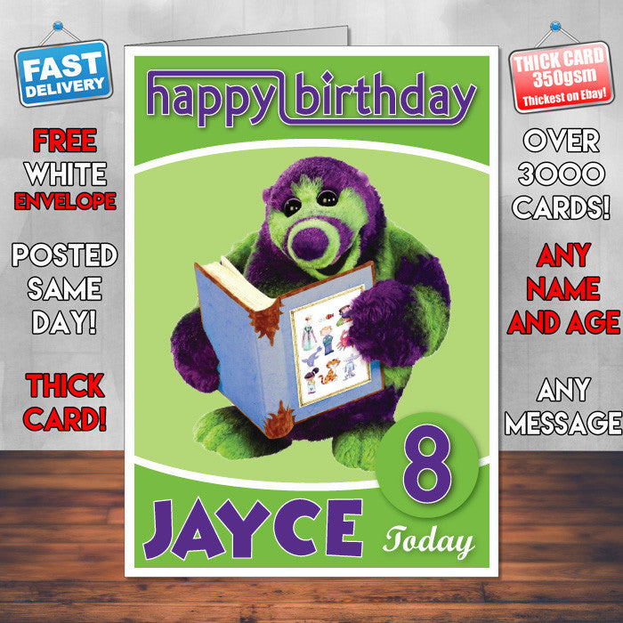 Fimbles 5 Style Theme Personalised Kidshows Birthday Card (SA)