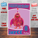 Fimbles 6 Style Theme Personalised Kidshows Birthday Card (SA)