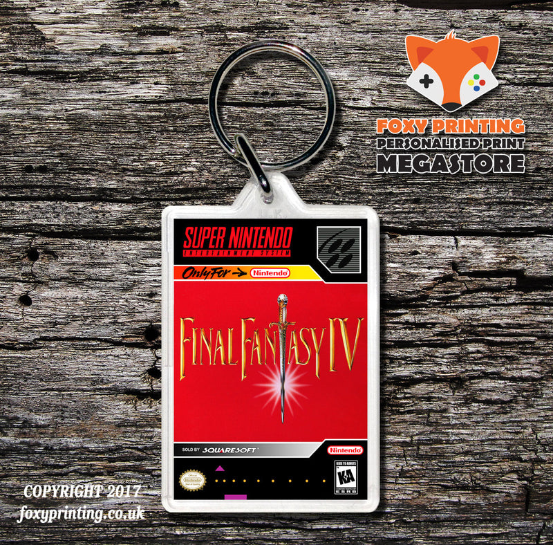 Final Fantasy IV Game Inspired Retro Gaming Keyring