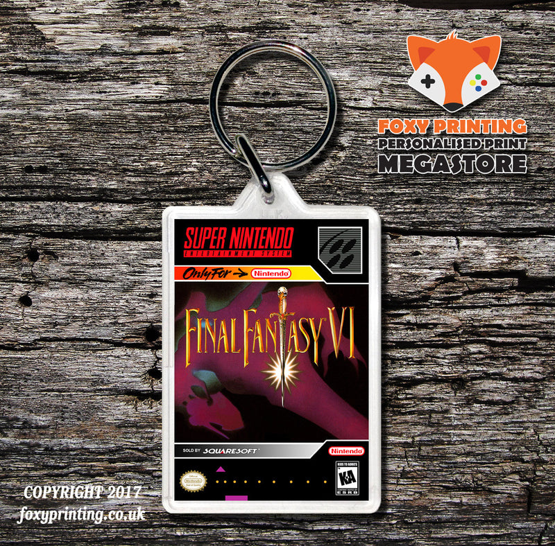 Final Fantasy VI Game Inspired Retro Gaming Keyring