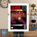 Final Fantasy VI Super Nintendo GAME INSPIRED THEME Retro Gaming Poster A4 A3 A2 Or A1