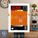 Final Fantasy V Super Nintendo GAME INSPIRED THEME Retro Gaming Poster A4 A3 A2 Or A1