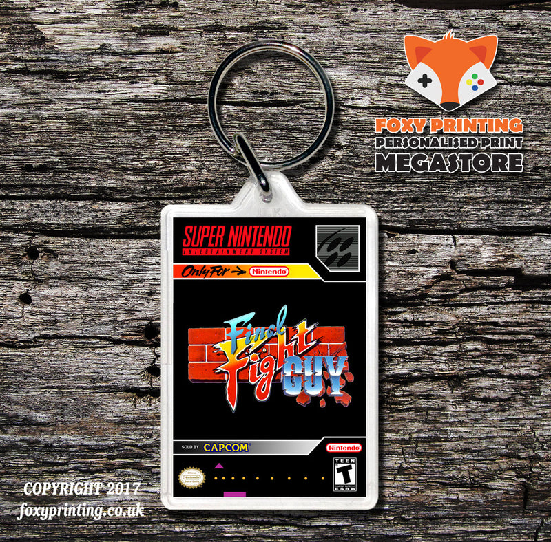 Final Fight Guy Game Inspired Retro Gaming Keyring