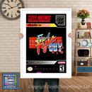 Final Fight Guy Super Nintendo GAME INSPIRED THEME Retro Gaming Poster A4 A3 A2 Or A1