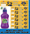 Fireman Sam Inspired Theme Personalised Party Fruit Shoot Label Sticker