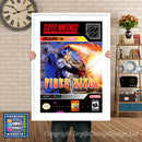 Firestriker Super Nintendo GAME INSPIRED THEME Retro Gaming Poster A4 A3 A2 Or A1
