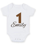 First Birthday Leopard Baby Grow Bodysuit