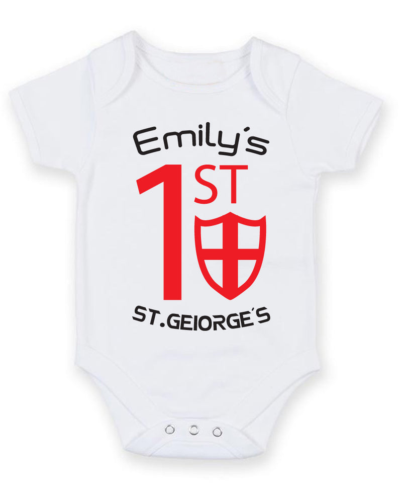 First St George's Day 1 Baby Grow Bodysuit
