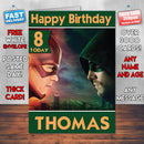 Flash Vs Arrow Theme Style Personalised Kids Inspired Movie Birthday Card (SA)