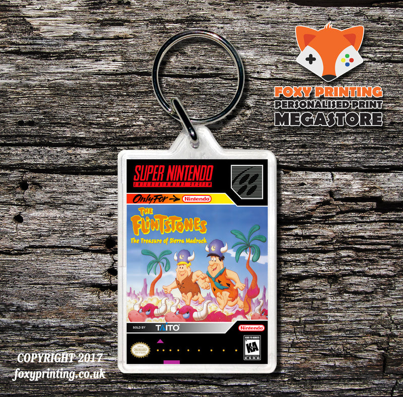 Flinstones The Treasure Of Sierra Madrock Game Inspired Retro Gaming Keyring