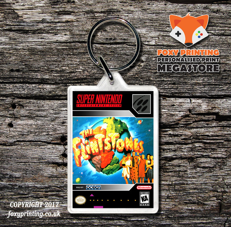 Flintstones Game Inspired Retro Gaming Keyring