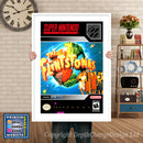 Flintstones Super Nintendo GAME INSPIRED THEME Retro Gaming Poster A4 A3 A2 Or A1