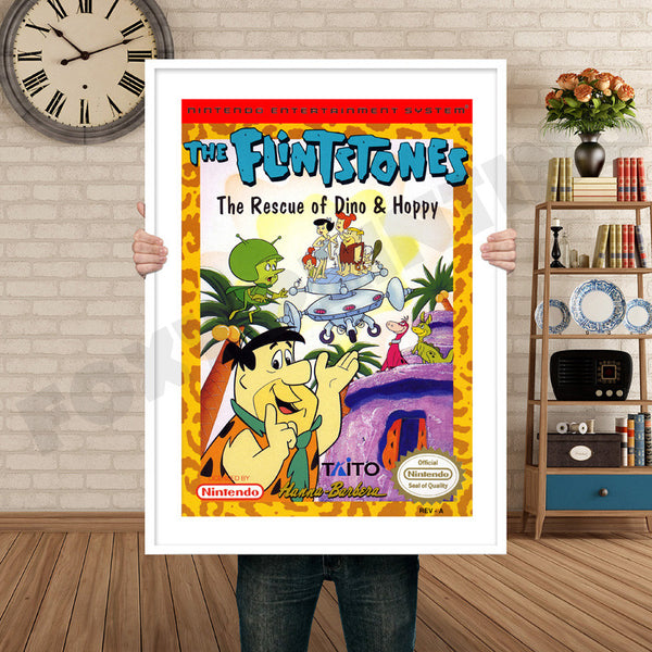 Flintstones the Rescue of Dino and Hoppy Retro Game Inspired Theme Nintendo NES