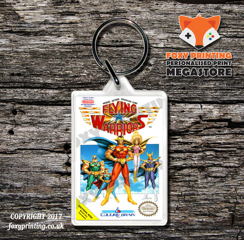 Flying Dragon Retro NES Game Cover Art Gaming Keyring