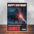 Force Awakens 2 THEME INSPIRED Style PERSONALISED Kids Adult FUNNY Birthday Card