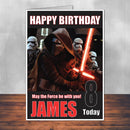 Force Awakens 3 THEME INSPIRED Style PERSONALISED Kids Adult FUNNY Birthday Card