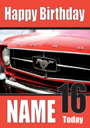 Happy Birthday Ford Mustang RED Cars