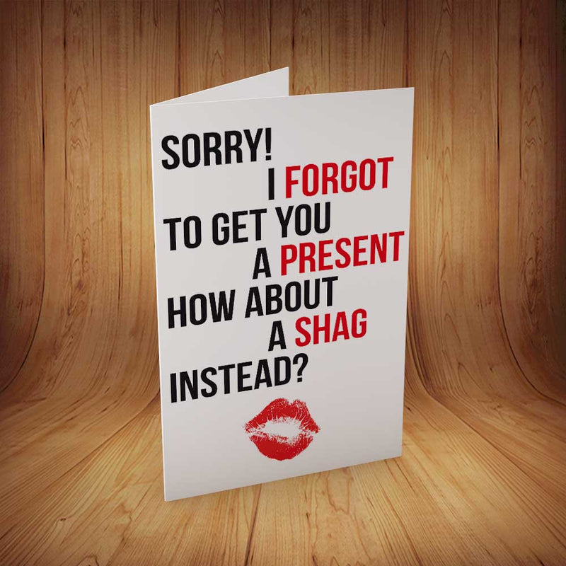 Forgot Birthday Present... INSPIRED Adult Personalised Birthday Card Birthday Card