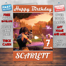 Fortnite Ps4 Inspired Style Game Kids Inspired Birthday Card (SA)
