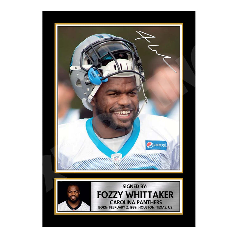 Fozzy Whittaker 1 Limited Edition Football Signed Print - American Footballer