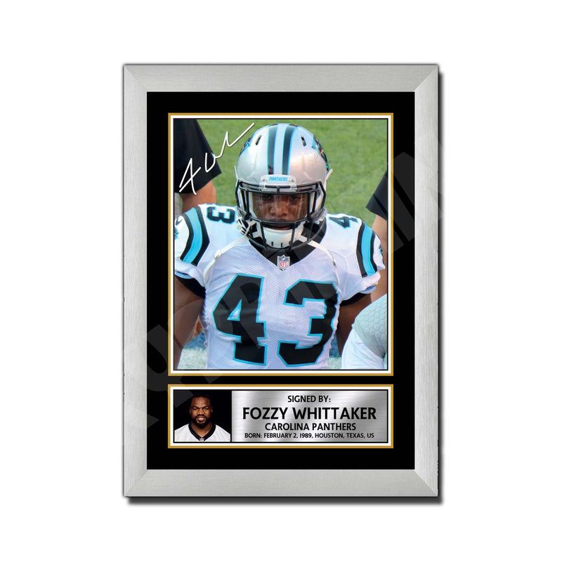 Fozzy Whittaker 2 Limited Edition Football Signed Print - American Footballer