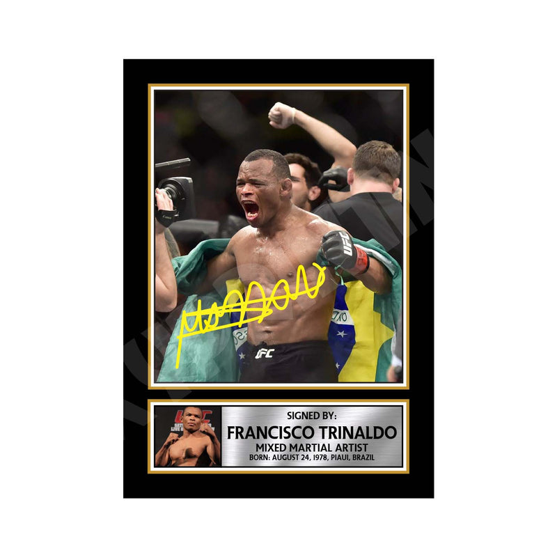Francisco Trinaldo 2 Limited Edition MMA Wrestler Signed Print - MMA Wrestling