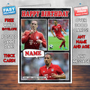 Franck Ribery Bayern M Birthday Inspired Style Personalised Football Birthday Card