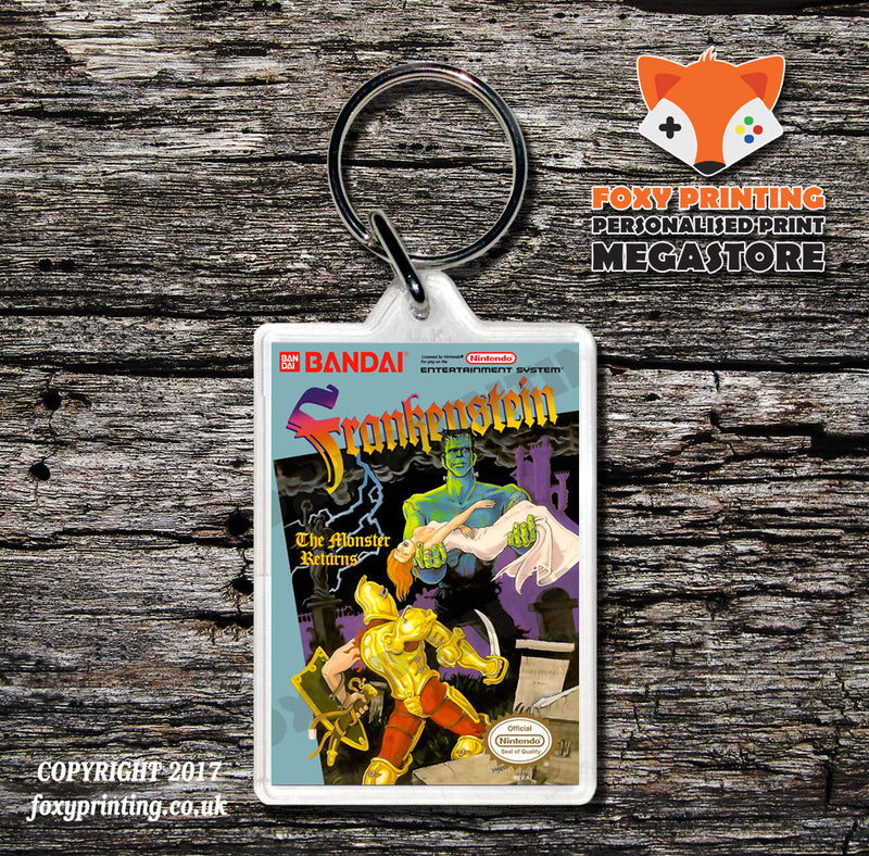 Formula1builttowin Retro NES Game Cover Art Gaming Keyring